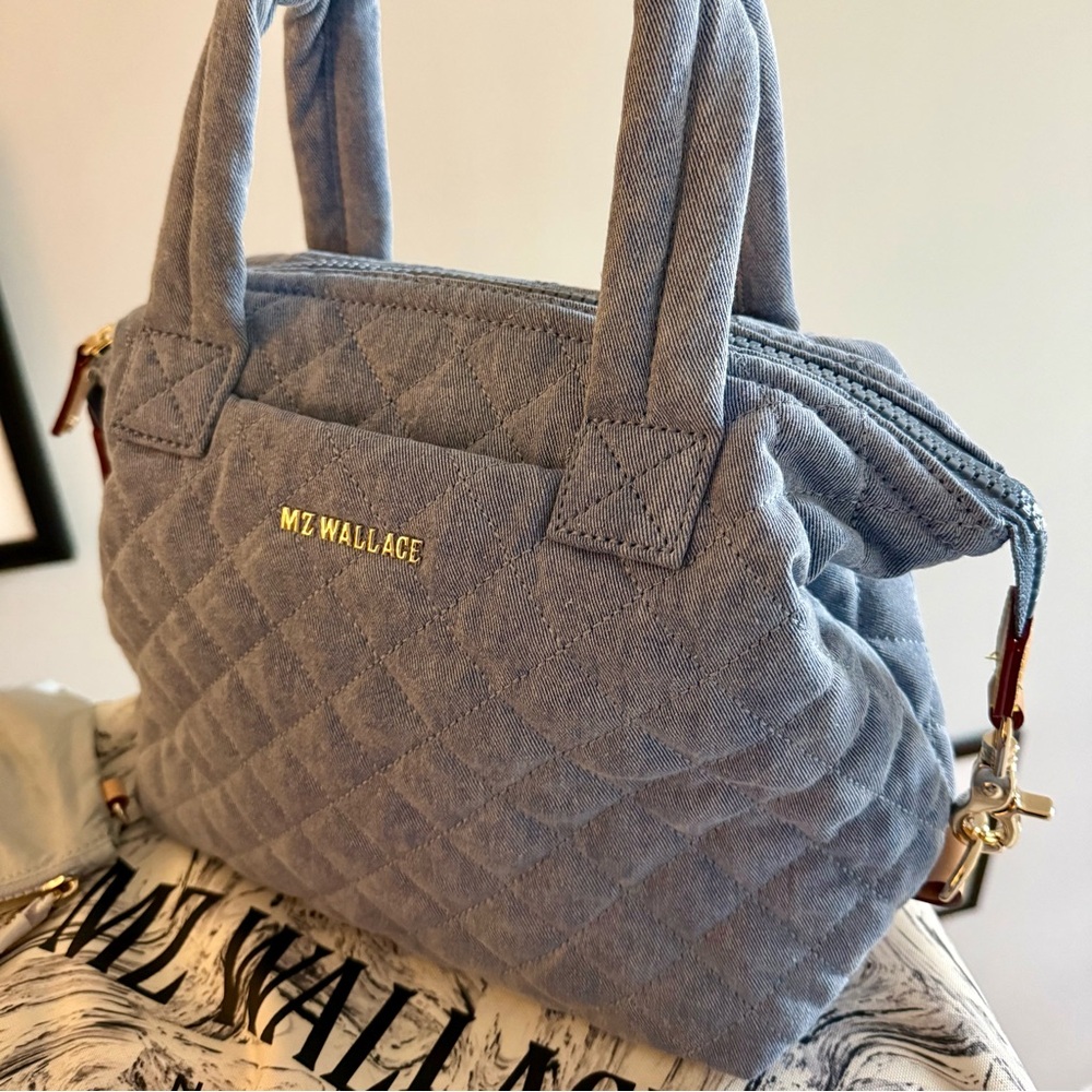MZ Wallace Small Sutton Deluxe in True Light Denim VVVEUC! 𤩠- Picture 5 of 12